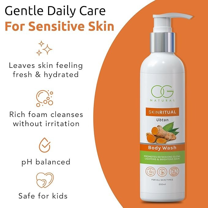 OG BEAUTY Natural Skinritual Ubtan Body Wash - 250 ml