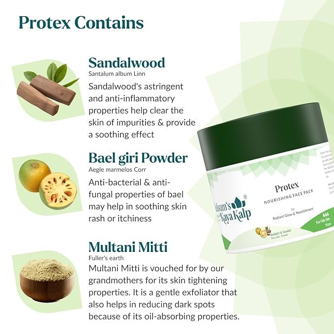 Kulsum's Kaya Kalp Herbals Protex Nourishing Face Pack - 50 gms