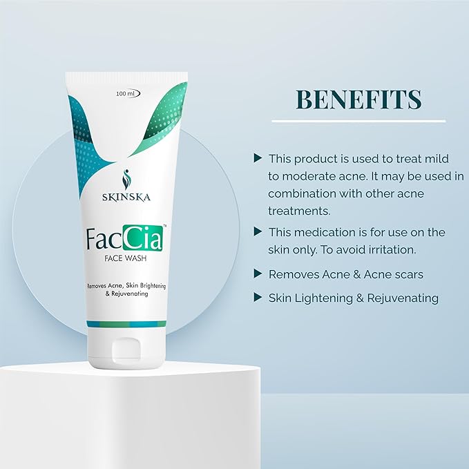 Skinska Naturals Faccia Anti Aging Acne Face Wash - 100 Ml