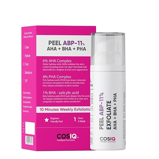 Cos-IQ ABP11% (6% AHA + 1% BHA + 4% PHA) Peeling Solution Serum - 30 ml