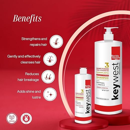 Keywest Professional Nanoplastia Sulfate Free Shampoo - 1000 ml