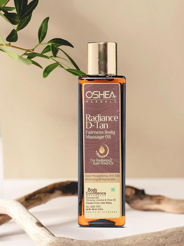 Oshea Herbals Radiance D Tan Fairness Body Massage Oil - 200 ml