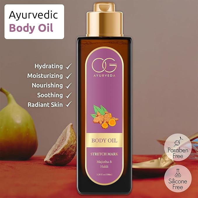 OG BEAUTY Ayurveda Stretch Mark Majistha & Haldi Body Oil - 100 ml