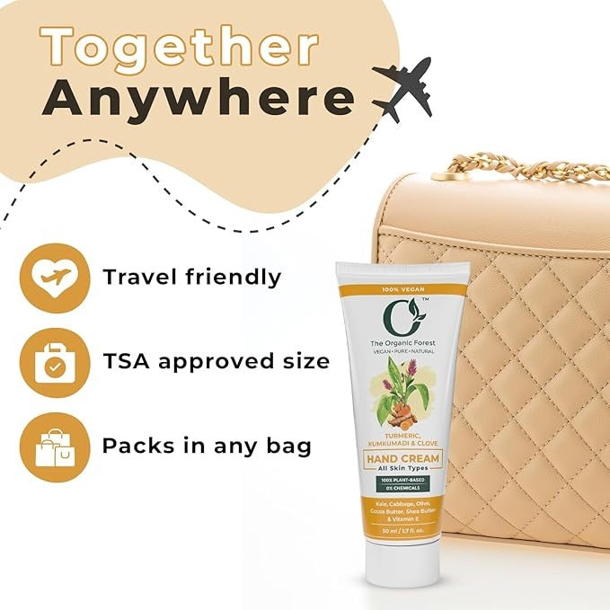 The Organic Forest Turmeric & Clove Oil Hand Cream For Dark Spots & Brightening - 50 ml