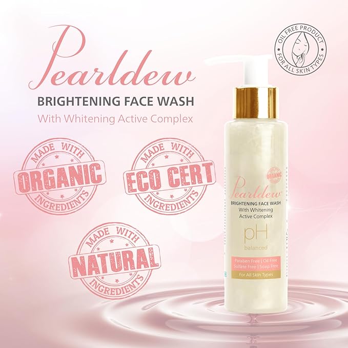 Pearldew Brightening Face Wash | Soap-free| Paraben-free | pH Balanced | 100 Ml