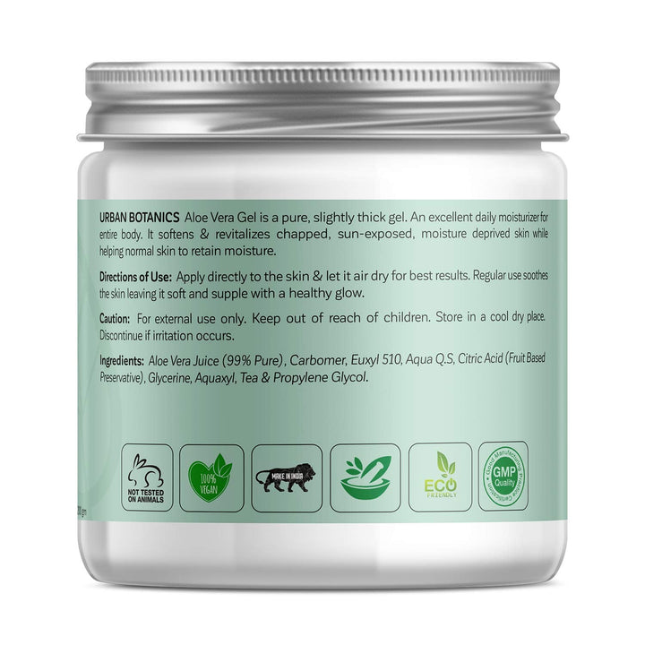 Urban Botanics Pure Aloe Vera Gel - 200 gms