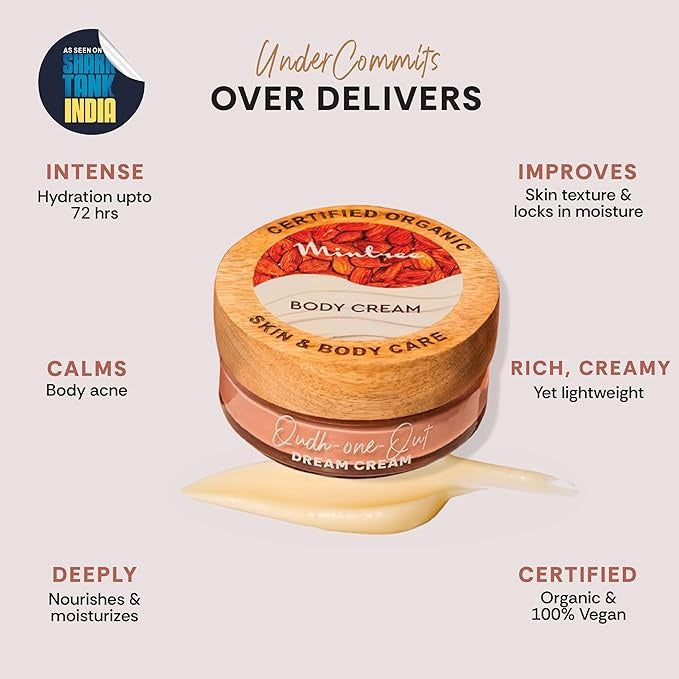 Mintree Organic Moisturizing Oud Body Butter For Dry Skin - 150 gms