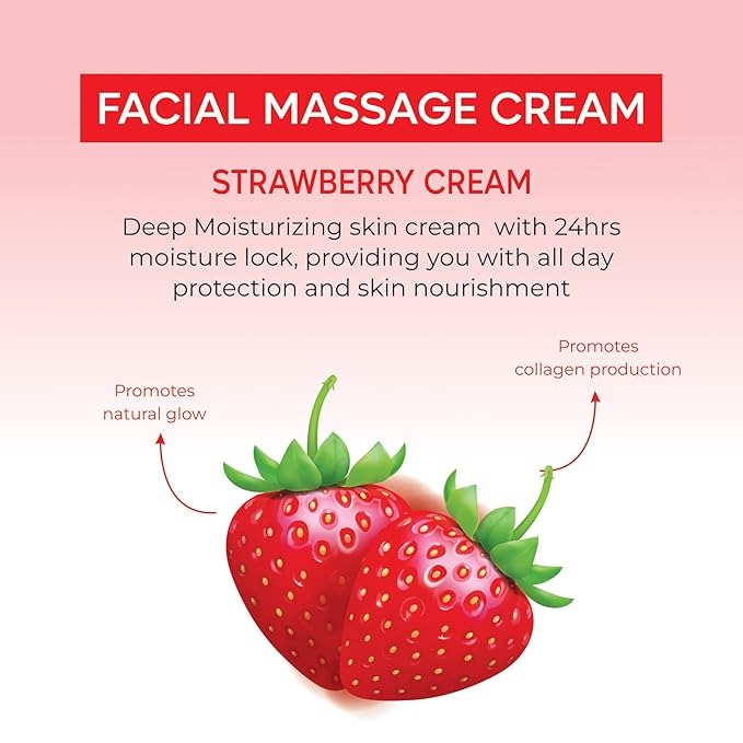 Beeone Strawberry Massage Cream - 900 ml