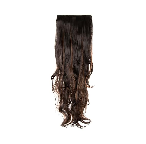 Streak Street 5 Clip-in 30 Out Curls Dark Brown Copper Highlights Hair Extension