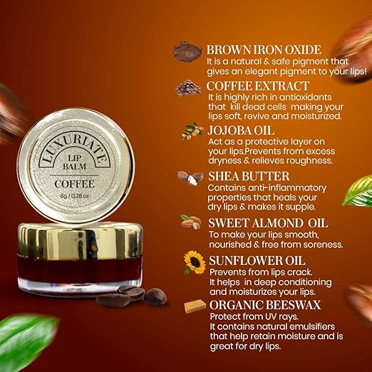 Luxuriate Coffee Lip Balm - 8 gms