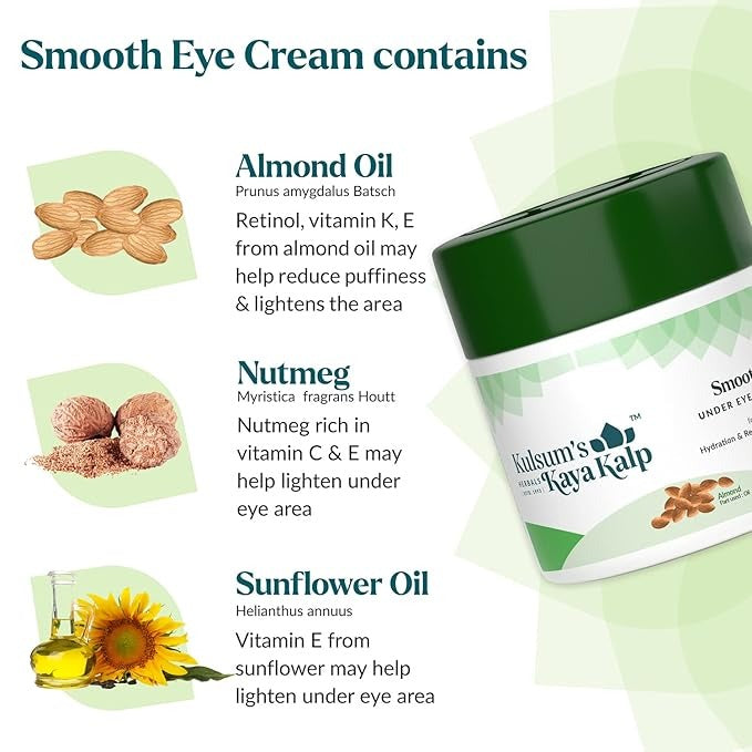 Kulsum's Kaya Kalp Herbals Smooth Under Eye Cream - 40 gms