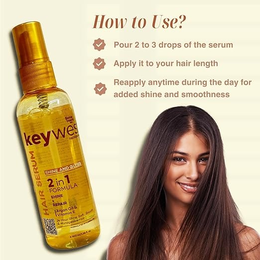 Keywest Professional Shine & Gloss Hair Serum - 100 ml