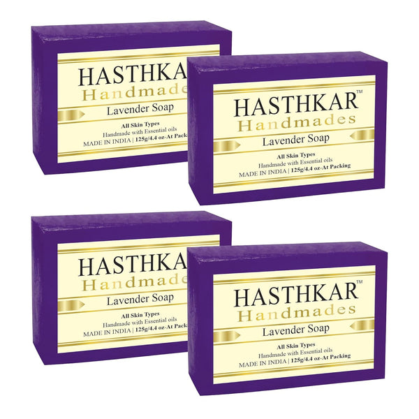 Bypurenaturals Hasthkar Handmades Glycerine Lavender Soap- 125gms (Pack of 4)