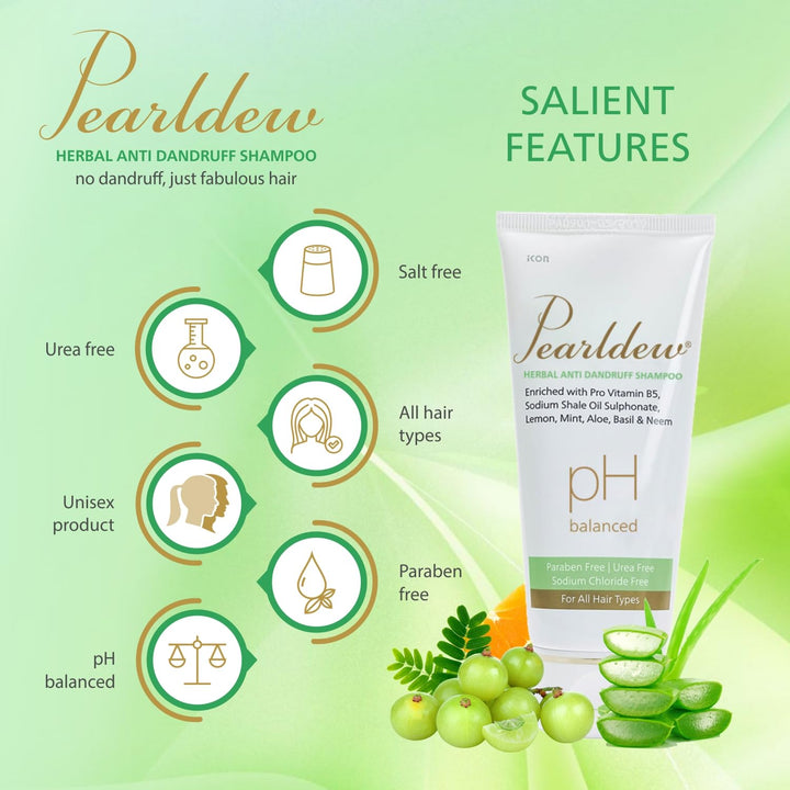Pearldew Herbal Anti Dandruff Shampoo | Controls Dandruff - 100 Ml