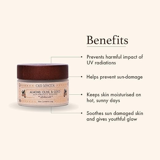 Old School Rituals SPF 36 PA+++ Sun-Protect Mousse Sunscreen - 50 gms