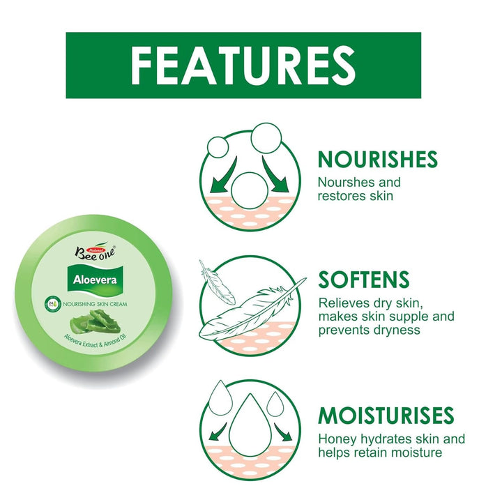 Beeone Nourishing Skin Cream Aloevera - 500 ml