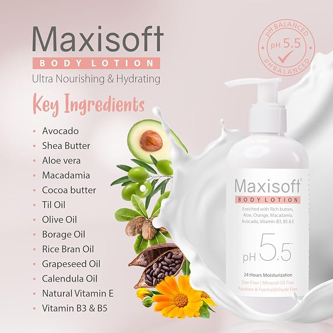Maxisoft Moisturizing Body Lotion for Women & Men Suitable for All Skin Types - 300 Ml