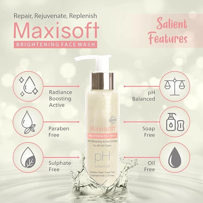 Maxisoft Brightening Face Wash for Women & Men - 100 Ml