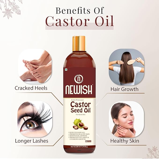 Newish Cold Pressed Castor Oil - 200 ml