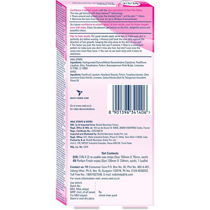 Veet Full Body Waxing For Normal Skin - 20 strips