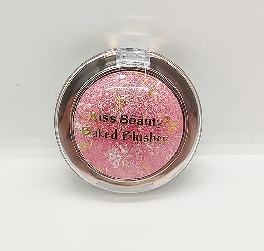 Kiss Beauty Baked Blusher for Makeup Long Lasting Shimmering Blush Brown - 10 gms