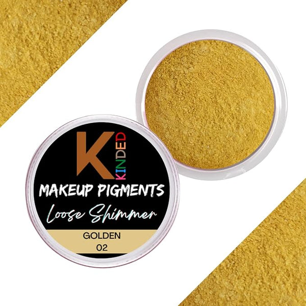 Kinded Loose Shimmer Makeup Foil Pigments Glitter Colour Golden- 3 gms