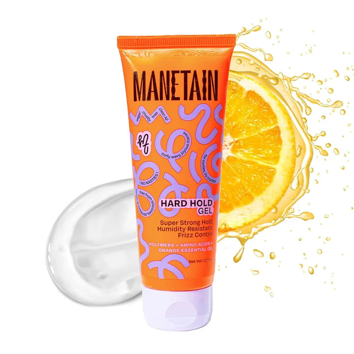 MANETAIN Hard Hold Gel for Curly & Wavy Hair 100ml | Strong Hold, Frizz Control | Long-lasting Definition, Humidity Resistant, Shine-Enhancing