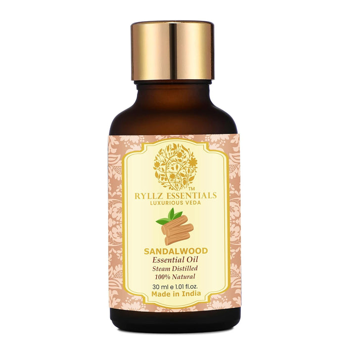 Ryllz Essentials Sandalwood Essential Oil With Glass Dropper - 30 ml