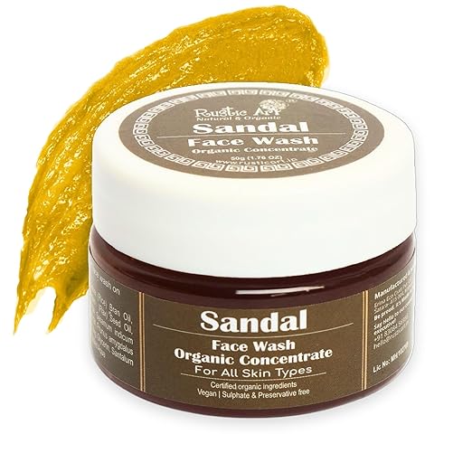 Rustic Art Organic Sandal Face Wash Concentrate - 50 gms