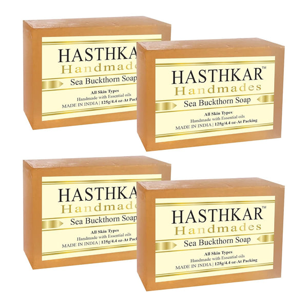 Bypurenaturals Hasthkar Handmades Sea Buckthorn Soap - 125gms (Pack of 4)