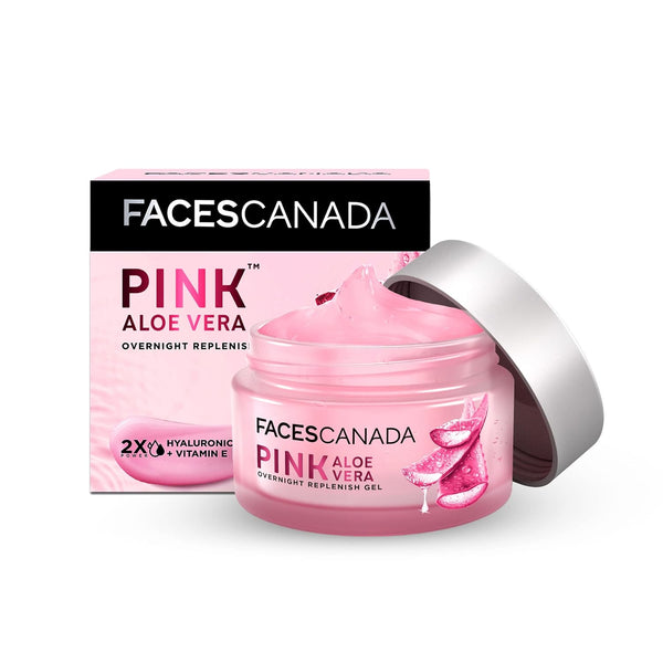 Faces Canada Pink Aloe Vera Overnight Replenish Gel - 50 gms