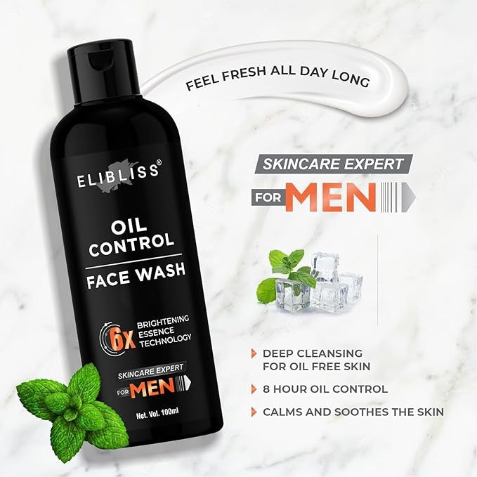 Elibliss Men Oil Control Face Wash - 100 ml