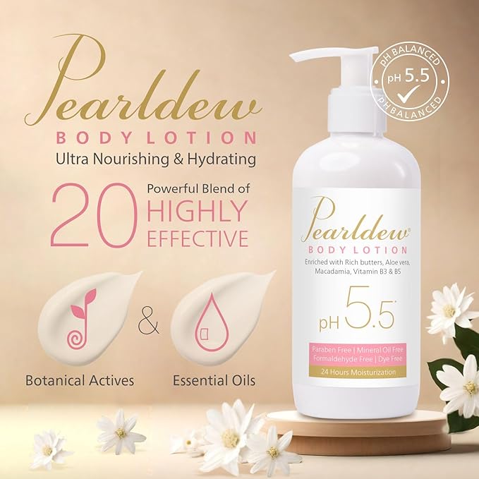 Pearldew Body Lotion - 300 ml | With Aloe, Avocado & Butters | pH 5.5