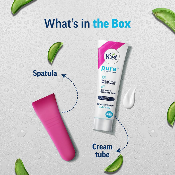 Veet Pure Hair Removal Cream for Women For Sensitive Skin - 100 gms