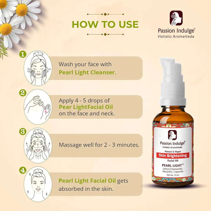 Passion Indulge - Pearl Light Skin Brightening Facial Oil for Clear Complextion -10ml
