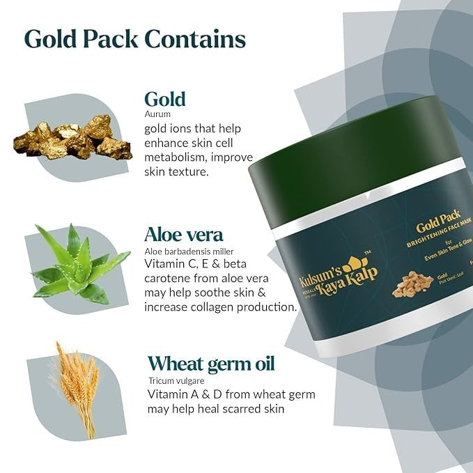 Kulsum's Kaya Kalp Herbals Gold Pack - 50 gms