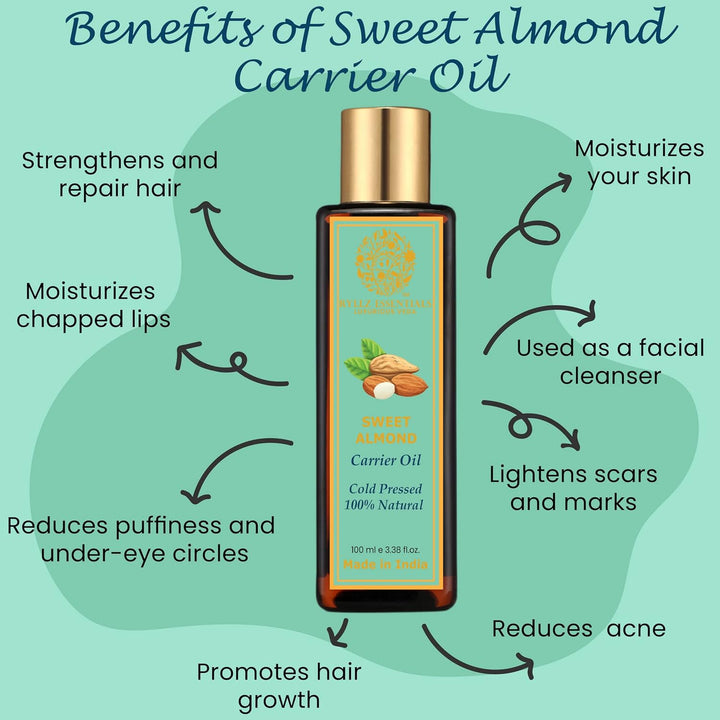 Ryllz Essentials Sweet Almond Carrier Oil - 100 ml