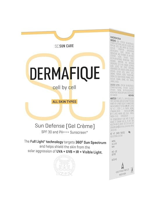 Dermafique Sun Defense Gel Creme SPF 30 PA +++ Sunscreen - 50 gms
