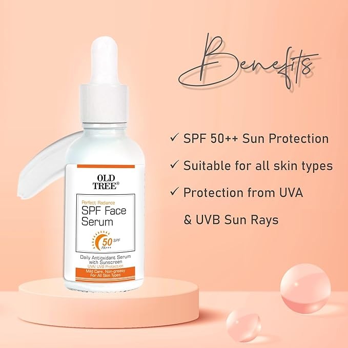 Old Tree Face Serum with SPF 50 for Sun Protection - 30 ml
