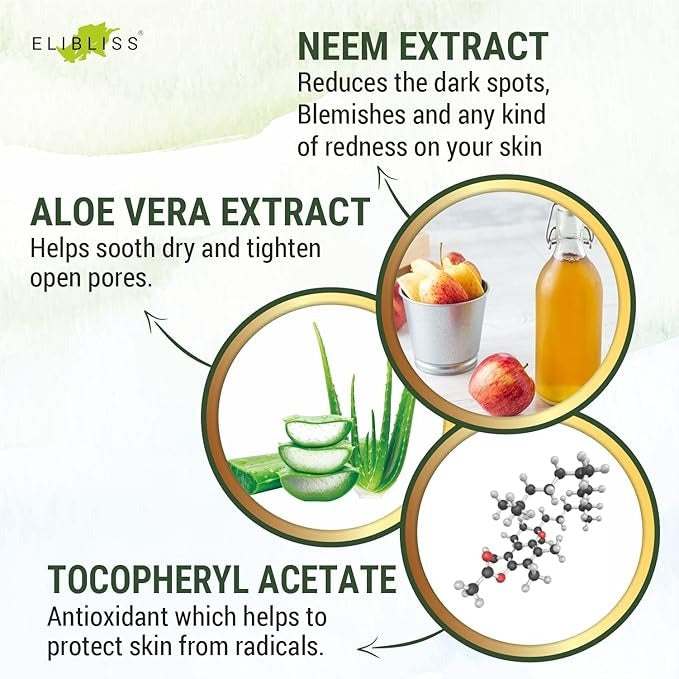 Elibliss Aloe Vera & Neem Refreshing Gel Face Wash - 75 ml