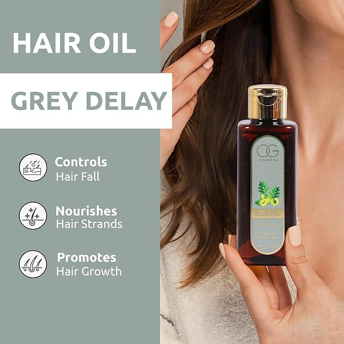 OG BEAUTY Ayurveda Grey Delay Hair Oil - 150 ml