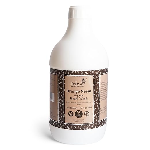 Rustic Art Organic Orange Neem Hand Wash - 1100 ml