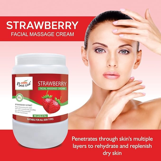 Beeone Strawberry Massage Cream - 900 ml