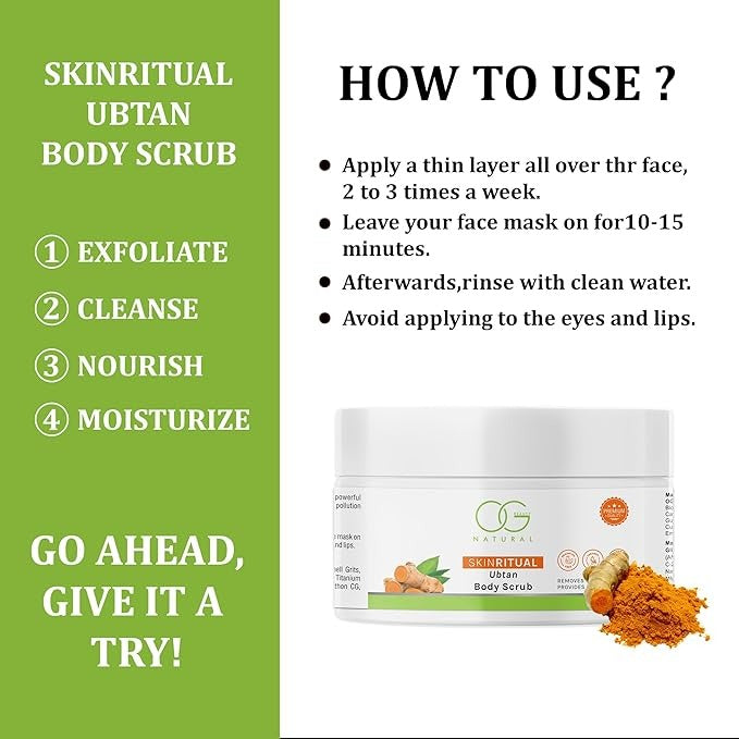 OG BEAUTY Natural Skinritual Ubtan Body Scrub - 200 ml