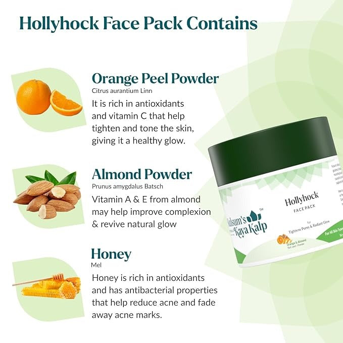Kulsum's Kaya Kalp Herbals Hollyhock Face Pack  - 50 gms