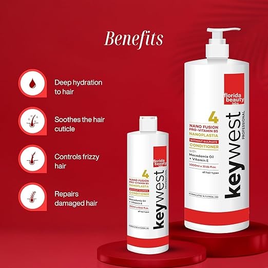Keywest Professional Nanoplastia Sulfate Free Unscented Conditioner - 1000 ml