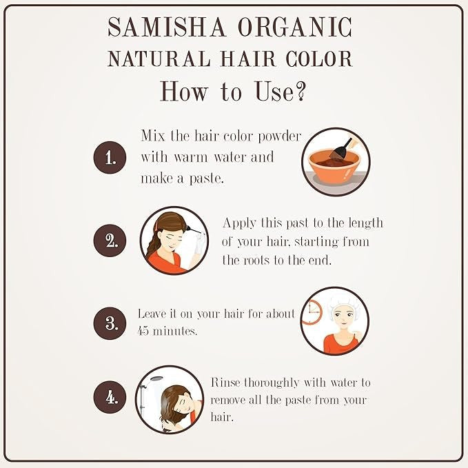 Samisha Natural Burgundy Hair Colour - 100 gms