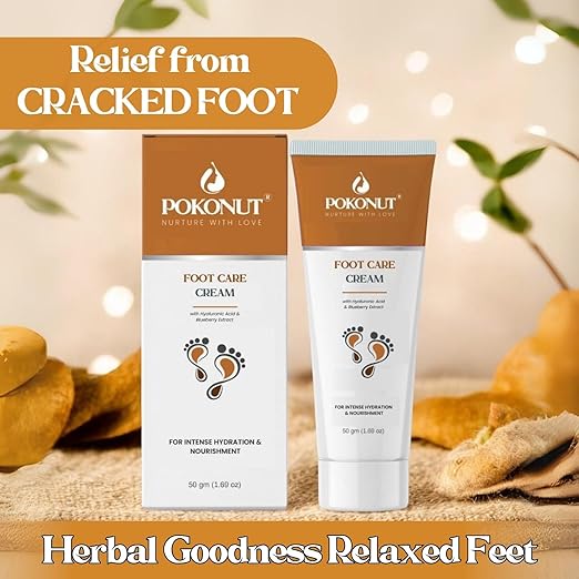 Pokonut Foot Care Cream for Dry and Cracked Heels - 50 gms