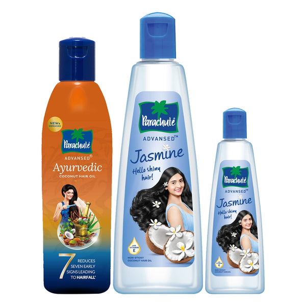 Parachute Advansed Jasmine with & Parachute Advansed Ayurvedic Coconut Hair Oil