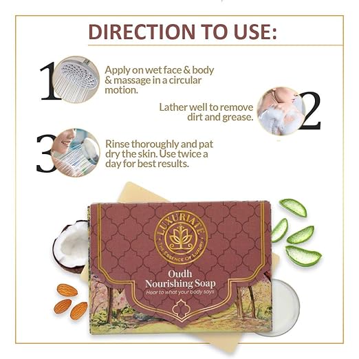 Luxuriate Oudh Nourishing Soap Luxury Premium Soap - 125 gms